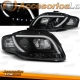 FAROIS COM LUZ DIURNA TFL / AUDI A4 B7 / 04-07 FUNDO PRETO