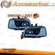 FARÓIS LED LUZ DIURNA RENAULT CLIO 1  92-97. FUNDO PRETO