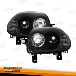 FAROS RENAULT CLIO, 98-01-CRISTAL- CLARO-NEGRO HB3+H7-TYC + SISTEMA DE AUTOREGULACION DE FAROS