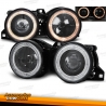 FARÓIS ANGEL EYES BMW SERIE 3 E30 PRETO