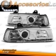 FAROIS COM LUZ DIURNA LED / BMW E36 COUPE / CABRIO / 90-99 FUNDO CROMADO