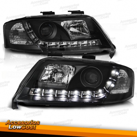 FAROIS LUZ DIURNA LED AUDI A6 4B 01-04 PRETOS