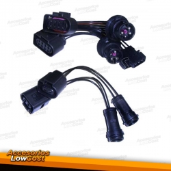 CABLES PARA MONTAR FAROS RESTYLING EN MODELO A4 B5 94-99- KIT DE CONVERSION PARA MONTAR FAROS 99-01