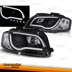 FAROS CON LUZ DIURNA TFL AUDI A3 8P FONDO NEGRO