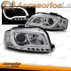 FAROIS COM LUZ DIURNA TFL / AUDI A3 8P / 03-08 FUNDO CROMADO