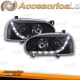 FARÓIS COM LUZ DIURNA LED / VW GOLF 3 MKIII  91-97  FUNDO PRETO