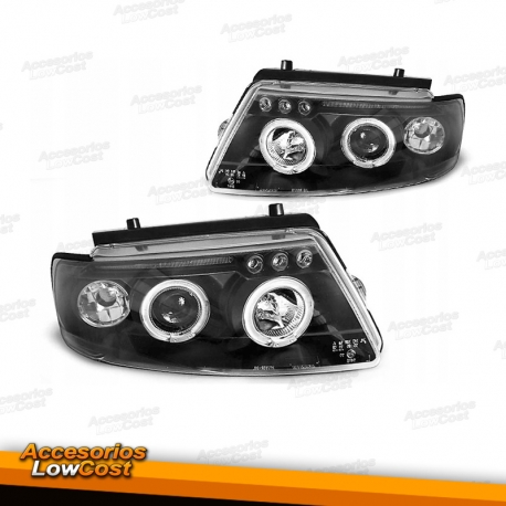 FAROIS ANGEL EYES / VW PASSAT / 96-00 FUNDO PRETO