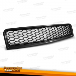 PARRILLA DELANTERA LOOK RS PARA AUDI A4 B6, 00-04, NEGRO MATE SIN EMBLEMA