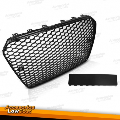 PARRILLA DELANTERA LOOK RS5 PARA AUDI A5 11-16, NEGRO BRILLANTE SIN EMBLEMA