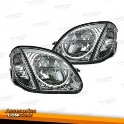 FAROS MERCEDES SLK R170. 96-04- FONDO CROMO.