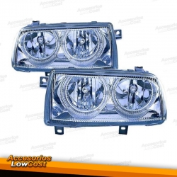 FAROIS ANGEL EYES / VW VENTO / 92-98 FUNDO CROMADO