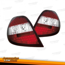 FAROLINS TRASEIROS LED / RENAULT CLIO / 05+ VERMELHO