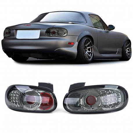 FAROLINS TRASEIROS LED / MAZDA MX 5 / 98-05 PRETO