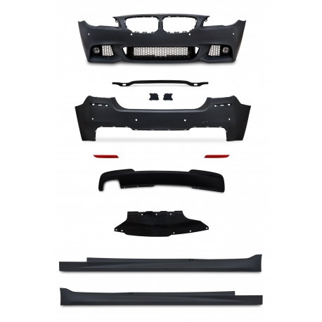 KIT CARROCERIA LOOK M BMW SERIE 5 F10 10-17 CON PDC Y LAVAFAROS