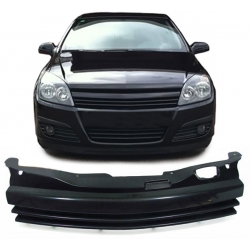 PARRILLA DEPORTIVA OPEL ASTRA H, 04-07- NO GTC- NEGRO + MOLDURAS NEGRAS