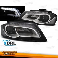 FAROS CON LUZ DIURNA LED + H7 PARA AUDI A3 8P, 2008-2012