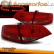 FAROLINS TRASEIROS LED / AUDI A4 B8 SEDAN / 08-11 VERMELHO BRANCO