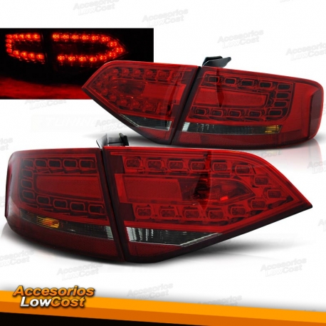 FAROLINS LED AUDI A4 B8 (12/07 A 2011). VERMELHO ESCURECIDO