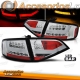 PILOTOS TRASEROS LED PARA AUDI A4 B8 SEDAN (12/07 A 2011), COLOR CROMO-ROJO.