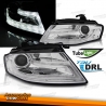 FAROS DELANTEROS AUDI A4 B8 08-11 LUZ DIURNA FONDO CROMO