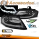 FAROS DELANTEROS XENON CON LUZ DIURNA DRL PARA AUDI A4 B8 08-11, FONDO NEGRO