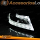 FAROS DELANTEROS XENON CON LUZ DIURNA DRL PARA AUDI A4 B8 08-11, FONDO CROMO