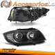 FAROS OJOS DE ANGEL INTERMITENTE LED BMW SERIE 3 E90 E91 05-08 FONDO NEGRO