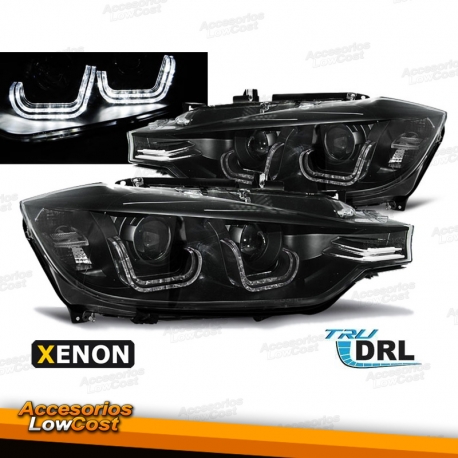 BMW E92/E93 2006/2010 FAROS "ANGEL EYES - LED DRL" CROMADOS (APTOS XENON D1S)