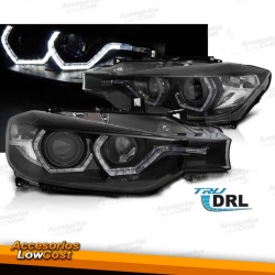 BMW F30/F31 10.2011/05.2015 FAROS ANGEL EYES LED TRU/DRL NEGROS