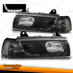 FAROS BMW SERIE 3 E36 90-99 LUZ DIURNA FONDO NEGRO