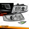 FARÓIS LUZ DIURNA / AUDI A4 B6 / 00-04 CROMADO CLARO