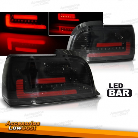PILOTOS LED PARA BMW E36 COUPE/CABRIO (12/90-08/99), LED BAR, AHUMADO