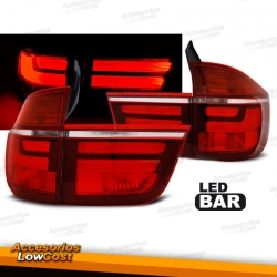 PILOTOS LED PARA BMW X5 E70 (07-10), LED BAR, AHUMADOS