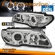 FAROS XENON OJOS DE ÁNGEL CCFL PARA BMW SERIE 3 E46 COUPÉ/CABRIO (03-06), FONDO CROMO