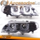 FAROS LUZ DIURNA LED E46, 01-05-CRISTAL CLARO/CROMADO.