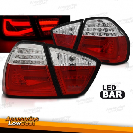 PILOTOS TRASEROS LED BAR BMW E90 (05-08) BERLINA, ROJO BLANCO