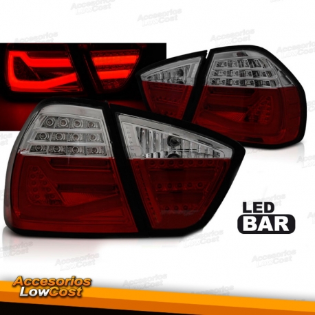 PILOTOS TRASEROS LED BAR BMW E90 (05-08) BERLINA, ROJO BLANCO