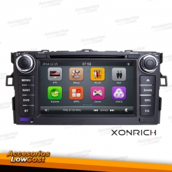 REPRODUCTOR MULTIMEDIA CON PANTALLA 7'' PARA TOYOTA COROLLA (12-13), WINDOWS CE