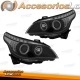 FAROIS ANGEL EYES CCFL / BMW E60 / 03-07 FUNDO PRETO