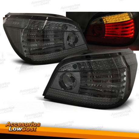 PILOTOS E60, 03-07- LED+BANDAS CELIS- CRISTAL CLARO/NEGRO