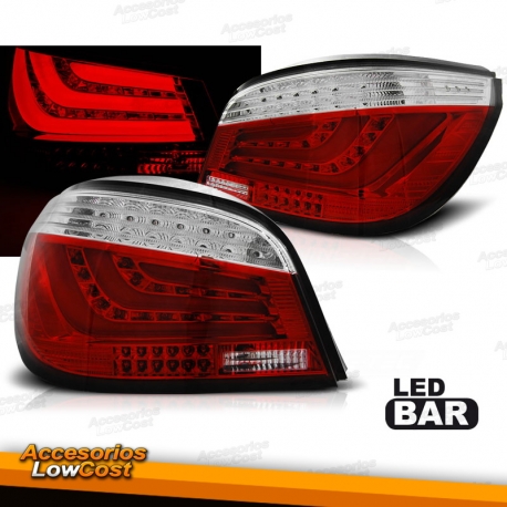 FAROLINS TRASEIROS LED CELIS / BMW E60 / 03-07 ESCURECIDOS