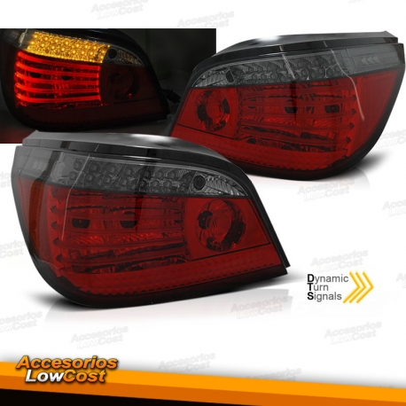 PILOTOS TRASEROS LED PARA BMW SERIE 5 E60 (03-07), ROJO-AHUMADO
