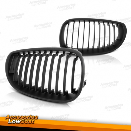 GRELHAS FRONTAIS BMW E60 / E61 / 03-07  PRETO CROMADO