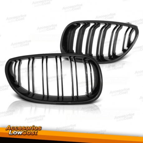 GRELHAS FRONTAIS BMW E60 / E61 / 03-07  PRETO CROMADO