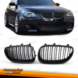 GRELHAS FRONTAIS BMW E60 / E61 / 03-07  PRETO CROMADO