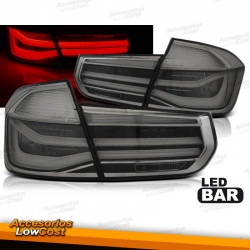 PILOTOS TRASEROS LED BAR PARA BMW SERIE 3 F30 (11-15) SEDAN, COLOR ROJO