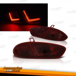 FAROLINS TRASEIROS CELIS LED / SEAT LEON 09-12 PRETO ESCURECIDO