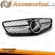 REJILLA DELANTERA DEPORTIVA PARA MERCEDES CLASE C W204 (07-14), NEGRO Y CROMO.