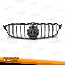 REJILLA DEPORTIVA PARA MERCEDES CLASE C W205 (14-18), CROMO Y NEGRO