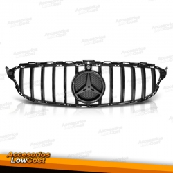 REJILLA DEPORTIVA PARA MERCEDES CLASE C W205 (2014-2018), NEGRO BRILLANTE